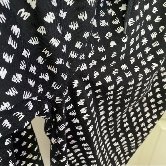 Vintage Starting Point 80s Squiggle Pattern Black & White Pockets Jumpsuit - Picture 9 of 12